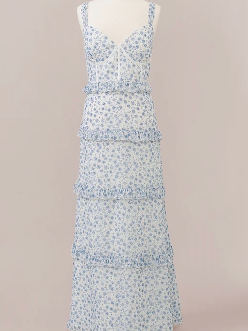 Revelry Sloane Chiffon Floral Print Dress